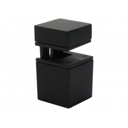 Mocowanie, wspornik, podpórka do półki szklanej i z płyty, czarne, 18 mm MP001