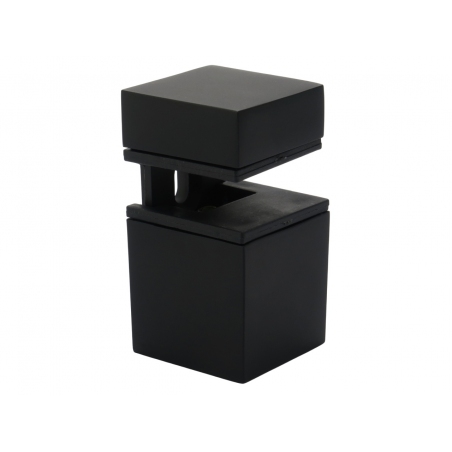 Mocowanie, wspornik, podpórka do półki szklanej i z płyty, czarne, 18 mm MP001