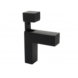 Mocowanie, wspornik, podpórka do półki szklanej i z płyty, czarne, 18 mm MP003