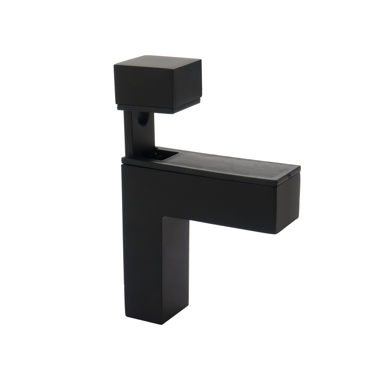 Mocowanie, wspornik, podpórka do półki szklanej i z płyty, czarne, 18 mm MP003