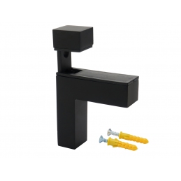 Mocowanie, wspornik, podpórka do półki szklanej i z płyty, czarne, 18 mm MP003