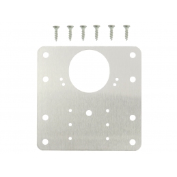 Zestaw naprawczy do zawiasów. Blacha, płytka montażowa 9 x 9 cm.