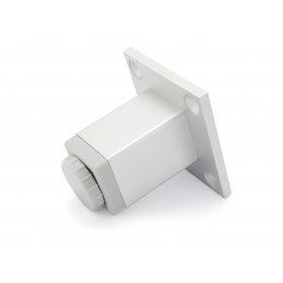 Nóżka meblowa kwadratowa, srebrna - aluminium, z regulacją, 3 x 3 x 6 / 10 / 15 cm