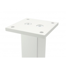 Nóżka meblowa kwadratowa, srebrna - aluminium, z regulacją, 3 x 3 x 6 / 10 / 15 cm