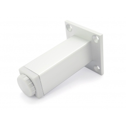 Nóżka meblowa kwadratowa, srebrna - aluminium, z regulacją, 3 x 3 x 6 / 10 / 15 cm