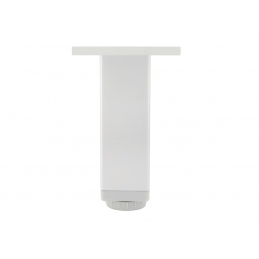 Nóżka meblowa kwadratowa, srebrna - aluminium, z regulacją, 3 x 3 x 6 / 10 / 15 cm