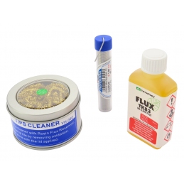 Zestaw akcesoriów do lutowania taśm LED Cyna, kalafonia, topnik