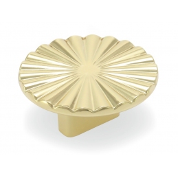 Gałka meblowa złota w połysku, nowoczesna, metalowa, ozdobna G57857