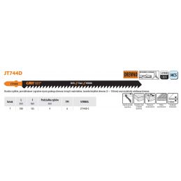 Brzeszczot do wyrzynarki drewno, płyta, długi 18 cm, typ "T" CMT JT744D
