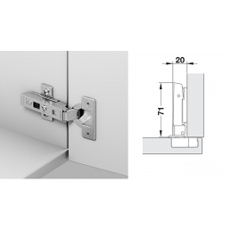 Zawias Haffele Metalla 540 SM z regul. hamulcem. 110° 3D + klip 311.05.000 + 311.70.752