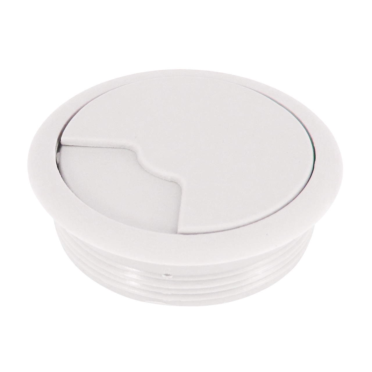 Przepust kablowy do mebli, okrągły, plastikowy, szary / kaszmir, 60 mm