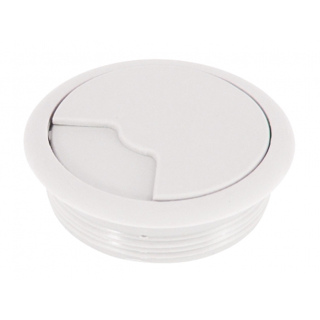 Przepust kablowy do mebli, okrągły, plastikowy, szary / kaszmir, 60 mm