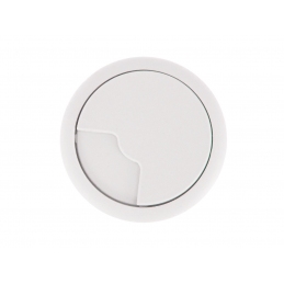 Przepust kablowy do mebli, okrągły, plastikowy, szary / kaszmir, 60 mm