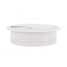 Przepust kablowy do mebli, okrągły, plastikowy, szary / kaszmir, 60 mm