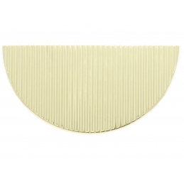 Złoty uchwyt meblowy, ozdobny w formie półkola z paskami U57869, 64 mm