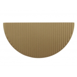 Uchwyt meblowy, ozdobny w formie półkola z paskami U57869, 64 mm, złoty matowy