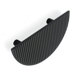 Czarny uchwyt meblowy, ozdobny w formie półkola z paskami U57869, 64 mm