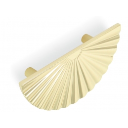 Złoty uchwyt meblowy, ozdobny w formie półkola z promieniami U57857, 64 mm