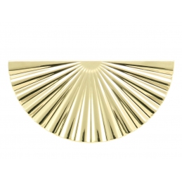 Złoty uchwyt meblowy, ozdobny w formie półkola z promieniami U57857, 64 mm
