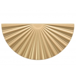 Złoty uchwyt meblowy, ozdobny w formie półkola z promieniami U57857, 64 mm