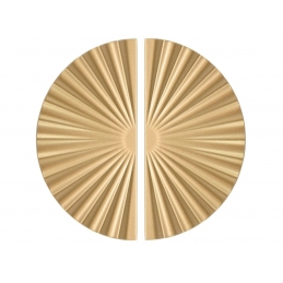 Złoty uchwyt meblowy, ozdobny w formie półkola z promieniami U57857, 64 mm