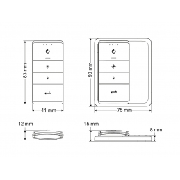 Zdalne sterowanie oświetleniem LED. Pilot + Ściemniacz. Radio, 12-48V, 96-288W