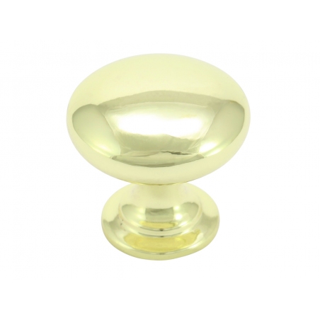 Gałka meblowa złota w połysku metalowa klasyczna 27 mm LB KN-05