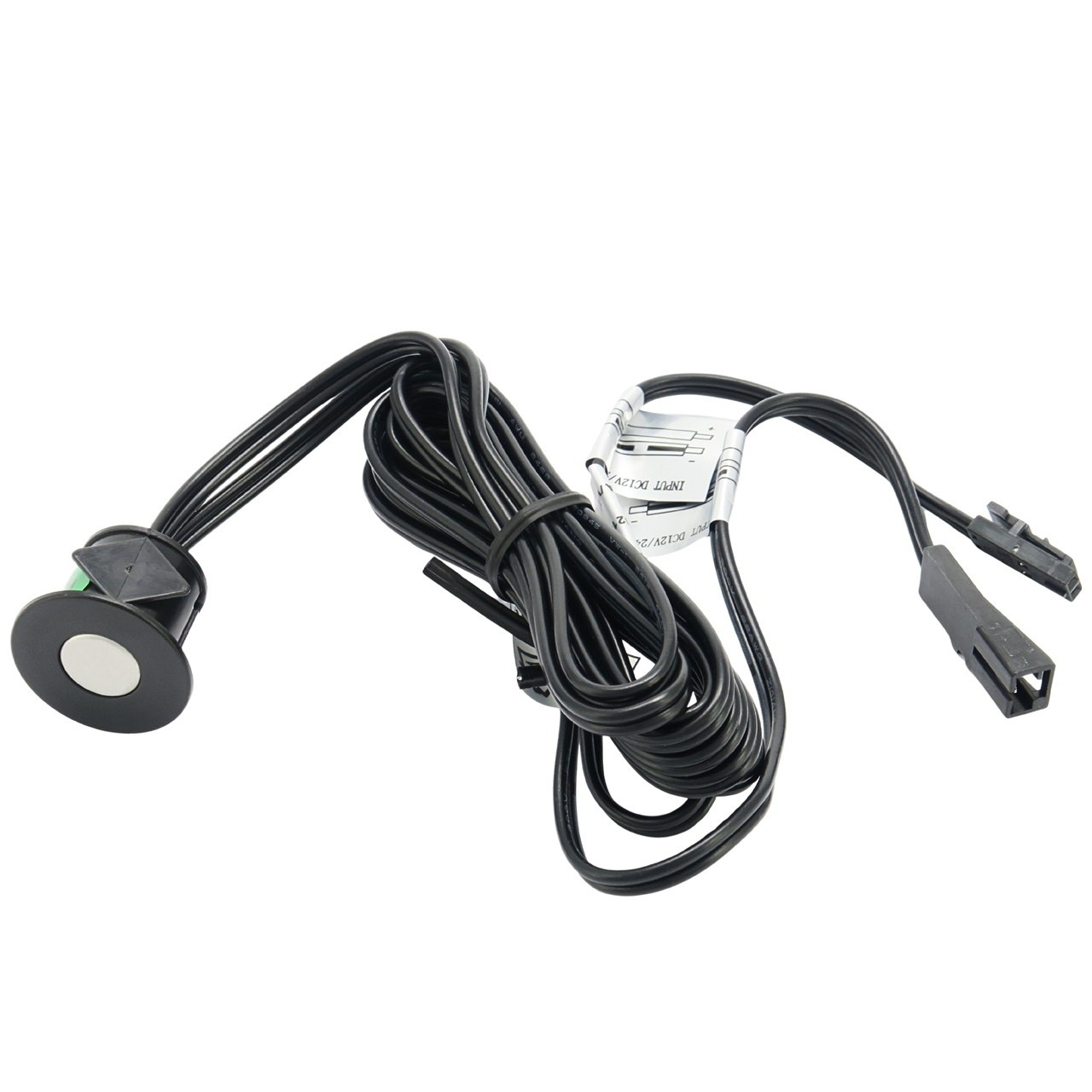 Włącznik, wyłącznik dotykowy ze ściemniaczem do ośw. LED, mały, czarny Ø22, 12-24V, 48W