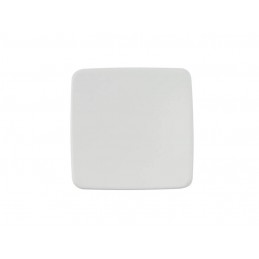 Gałka meblowa biała matowa, duży kwadrat, masywna 57x57 DC K730
