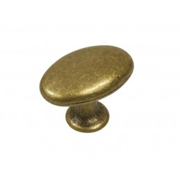 Gałka meblowa stare złoto metalowa, jajko, masywna NOMET A-325 NAPOLI
