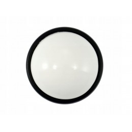 Gałka meblowa czarna z porcelaną białą, masywna, styl retro 33 mm 1104