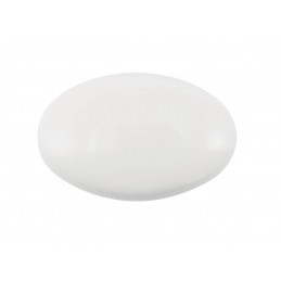 Gałka meblowa biała połysk, metalowa jajko, masywna NOMET A-325 NAPOLI
