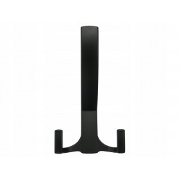 Wieszak na ubrania, meblowy, potrójny haczyk, klasyczny, czarny, WM041