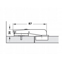 Zawias meblowy równoległy, puszkowy z hamulcem, wypinany, regulacja 3D HAFELE 311.69.518