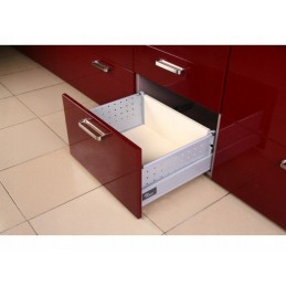 Metalowy bok do szuflady, na reling, szary, System box, Modern box H-130, 300, 350, 400, 450, 500, 550 mm