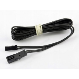 Przewód, kabel, przedłużacz do oświetlenia LED, 1m, czarny, konektor