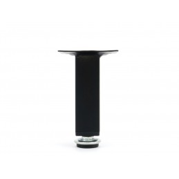 Nóżka meblowa czarna, kwadratowa, z regulacją, 25x25, H-100 mm