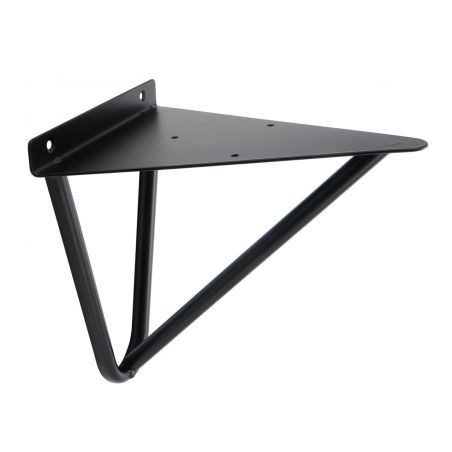 Czarne wsporniki, podpórki, mocowanie półki. Metalowe, loftowe GTV PP-WIRE-20M