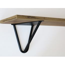 Czarne wsporniki, podpórki, mocowanie półki. Metalowe, loftowe GTV PP-WIRE-20M