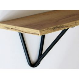 Czarne wsporniki, podpórki, mocowanie półki. Metalowe, loftowe GTV PP-WIRE-20M