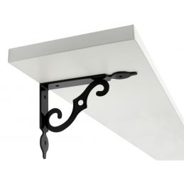 Wsporniki, podpórki półki. Czarne, retro, metalowe, ozdobne 190 x 140